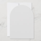 フローラターコイズシルバーグリッターグレーアー結婚チ 招待状 (裏面)