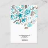 フローラターコイズ水彩イヤリングディスプレイ 名刺 (裏面)