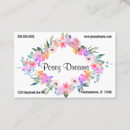 フローラダイヤモンドフレームフラワーショップフローリスト 名刺