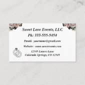 フローラダスティセージウェディングプランナー名刺 名刺 (裏面)