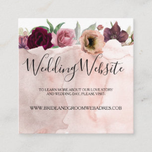 フローラダスティバラとブルゴーニュ結婚のウェブサイト エンクロージャーカード