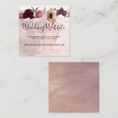 フローラダスティバラとブルゴーニュ結婚のウェブサイト エンクロージャーカード (正面/裏面)