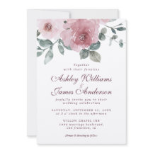 フローラダスティバラブルゴーニュ結婚式招待状