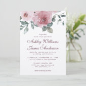 フローラダスティバラブルゴーニュ結婚式招待状 招待状 (スタンド正面)