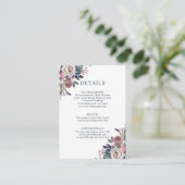 フローラダスティバラメイヴネイビーブルーQRコード エンクロージャーカード (スタンド正面)