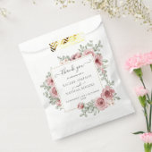 フローラダスティバラ結婚金ゴールドの感謝お願いバッグ フェイバーバッグ (封をした状態)