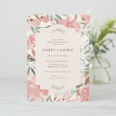 フローラダスティピンクグリーンガーデンブライダルシャワー 招待状 (スタンド正面)