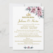 フローラダスティピンクヌエストラボダ 招待状 (正面)