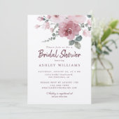フローラダスティピンクローズブルゴーニュブライダルシャワー 招待状 (スタンド正面)