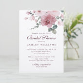 フローラダスティピンクローズブルゴーニュブライダルシャワー 招待状 (スタンド正面)