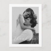 フローラダスティブルーアジサイ結婚ズサンキュー ポストカード (正面)