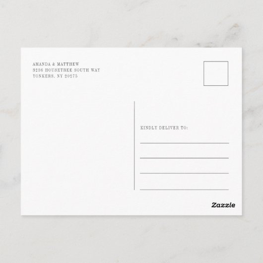 フローラダスティブルーウェディング日付を保存 ポストカード