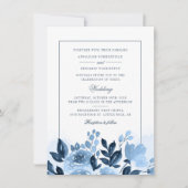 フローラダスティブルーウォーター赤面結婚ズ 招待状 (正面)