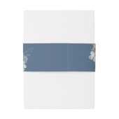 フローラダスティブルーエレガントバラ結婚ズ 招待状ベリーバンド (裏面例)