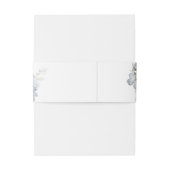 フローラダスティブルーエレガントバラ結婚ズ 招待状ベリーバンド (裏面例)