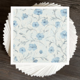 フローラダスティブルーカントリーガーデンエレガントな結婚式 スタンダードカクテルナプキン