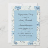 フローラダスティブルーカントリーガーデン婚約パーティ 招待状 (正面)