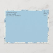 フローラダスティブルーカントリー庭園の結婚式RSVP インビテーションポストカード (裏面)