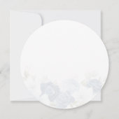 フローラダスティブルーグリーンリーボタニカルブライダルシャワー 招待状 (裏面)