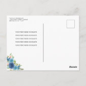 フローラダスティブルーシルバーグラムプリンセスキンセアニェラ ポストカード (裏面)