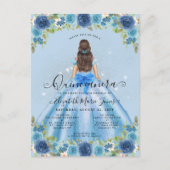 フローラダスティブルーシルバーグラムプリンセスキンセアニェラ ポストカード (正面)