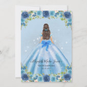 フローラダスティブルーシルバーグラムプリンセスキンセアニェラ 招待状 (裏面)