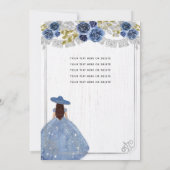 フローラダスティブルーシルバーホースチャラキンセアニェラ 招待状 (裏面)