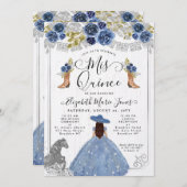 フローラダスティブルーシルバーホースチャラキンセアニェラ 招待状 (正面/裏面)