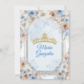 フローラダスティブルースペインのガールスウィート15th誕生日 招待状 (裏面)