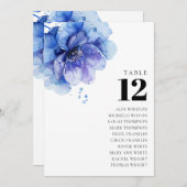 フローラダスティブルーテーブル番号座席表 招待状 (正面/裏面)