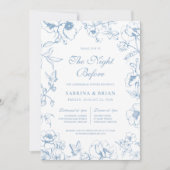 フローラダスティブルーナイトリハーサルディナー前 招待状 (正面)