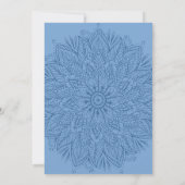 フローラダスティブルーハーフサリーインディアンガールセレモニー 招待状 (裏面)