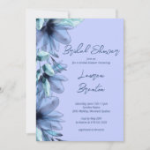 フローラダスティブルーバイオレットブライダルシャワー 招待状 (正面)