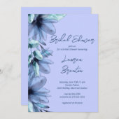 フローラダスティブルーバイオレットブライダルシャワー 招待状 (正面/裏面)