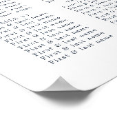 フローラダスティブルーバラ結婚の座席表 ポスター (角)