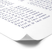 フローラダスティブルーバラ結婚の座席表 ポスター (角)