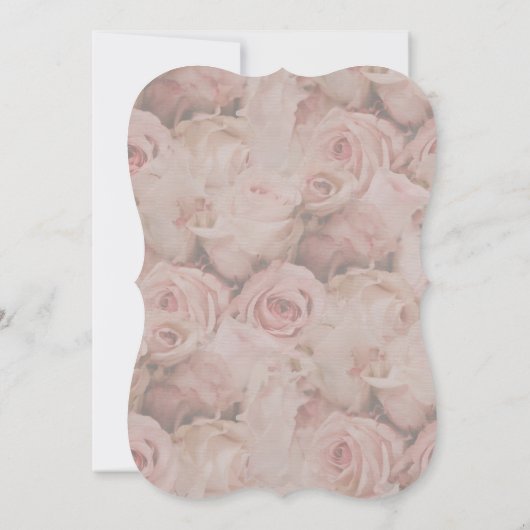 フローラダスティブルーバラ金ゴールドブライダルルンチョン 招待状 (裏面)