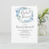 フローラダスティブルーブライダルシャワー 招待状 (スタンド正面)