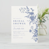 フローラダスティブルーブライダルシャワー 招待状 (スタンド正面)