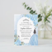 フローラダスティブループリンセス誕生日キンセアニェラ インビテーションポストカード (スタンド正面)