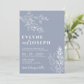 フローラダスティブルーボホシックニュートラル結婚ズ 招待状 (スタンド正面)
