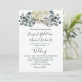 フローラダスティブルーユーカリプトゥスエレガントな結婚式 招待状 (スタンド正面)