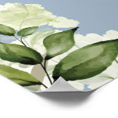 フローラダスティブルー婚約パーティウェルカムサイン ポスター (角)