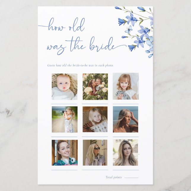 フローラダスティブルー新婦の写真ゲームは何歳だった (正面)