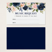 フローラダスティブルー結婚ピンクの音楽の曲要求 (正面&裏面)