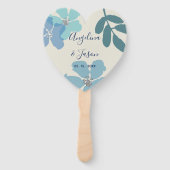 フローラダスティブルー結婚式 プログラム ハンドファン (正面)