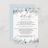 フローラダスティブルー詳細結婚ズ エンクロージャーカード (正面/裏面)