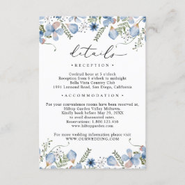 フローラダスティブルー詳細結婚ズ エンクロージャーカード