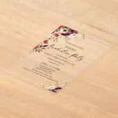 フローラダブル卒業パーティツイン卒業 アクリル招待状 (レイダウン)