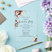 フローラダブル卒業パーティツイン卒業 アクリル招待状 (インサイチュ (ウェディング))